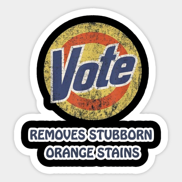 Anti-Trump Vote Detergent Funny Vintage T-Shirt Sticker by Trendy_Designs